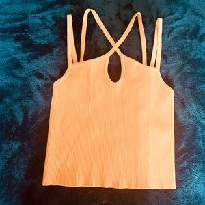 Zara Crisscrossed Crop Tank Top